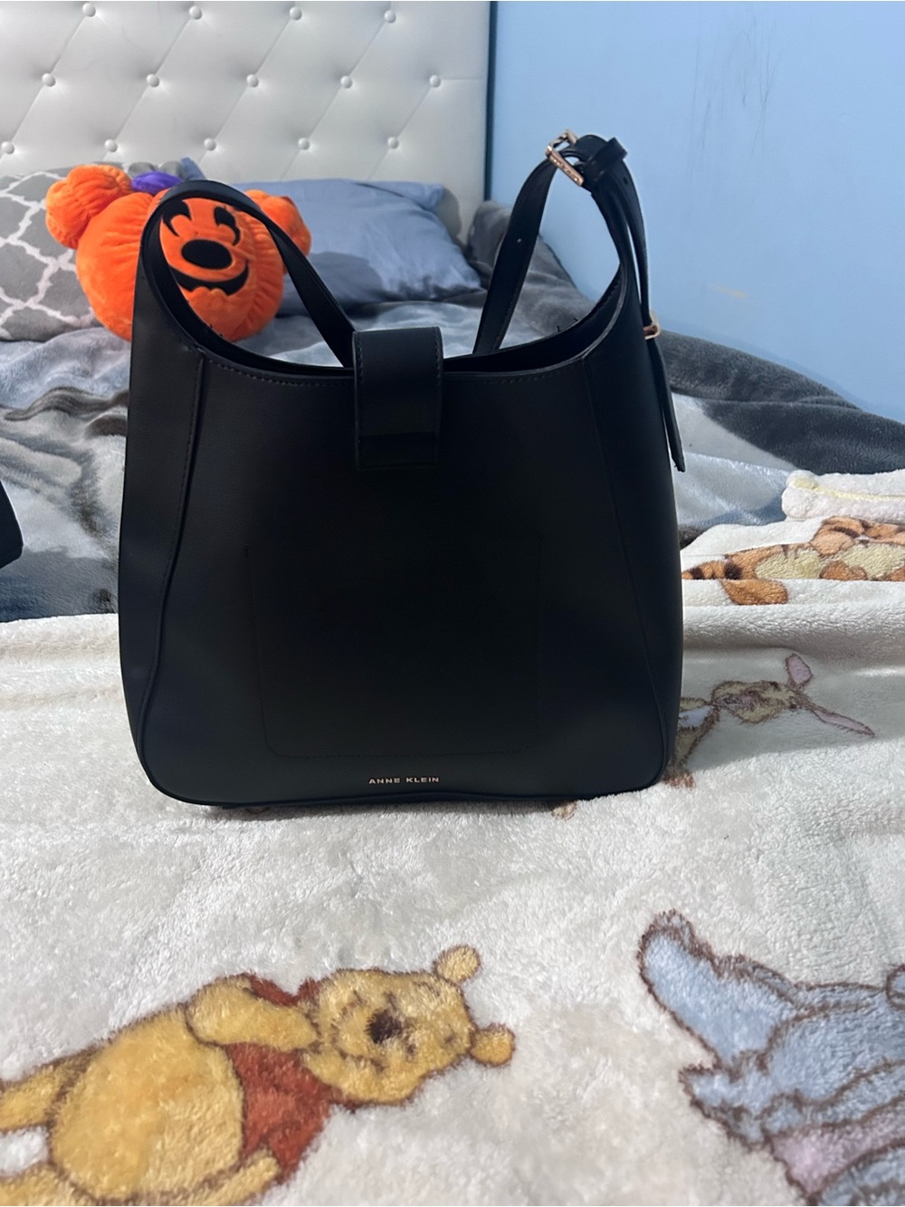 Anne Klein Black Structured Shoulder Hobo